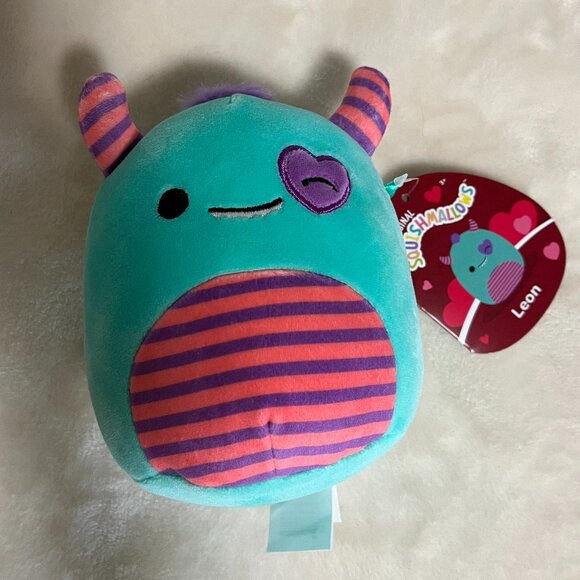 Leon Heart Eye Monster  Squishmallow 5" (By Jazware) - Picture 1 of 6